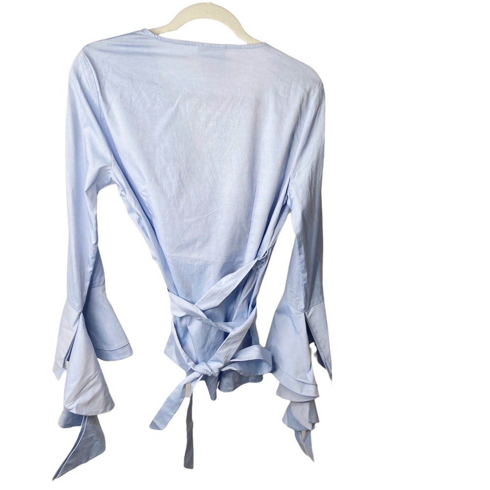 C/MEO Collective Clothing Still Standing Ruffle Wrap Top Bell Flowy Sleeve M - Picture 6 of 9